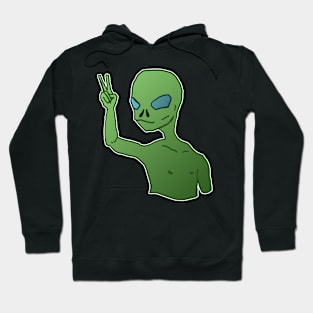 peace with aliens Hoodie